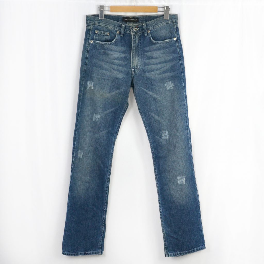 Pantalon Jeans Vert Dolce & Gabbana Taille 36 - Coupe Flare, Occasion Très Bon état, Fabriqué En Italie